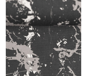 Baumwolle - Marmor schwarz grau